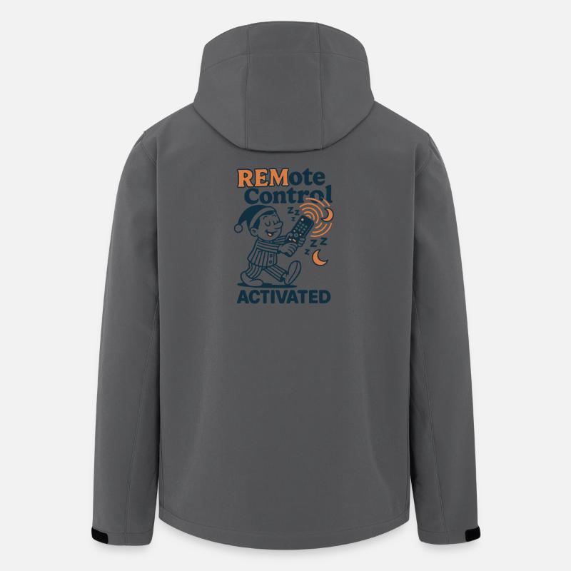 Télécommande de veille | Humour somnambule - Veste softshell homme en polyester recyclé Stanley/Stella - charbon