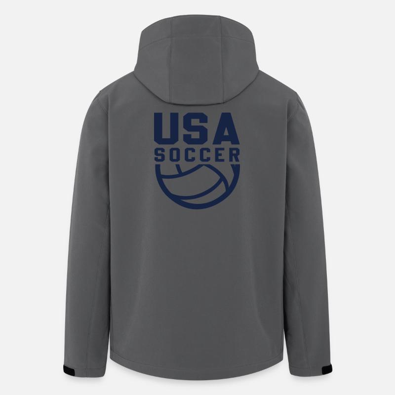 USA Soccer - Recycelte Männer Softshell-Jacke von Stanley/Stella - Anthrazit
