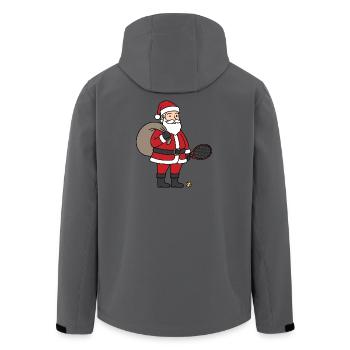 Santa Tennis Cheer - Recycelte Männer Softshell-Jacke von Stanley/Stella - Anthrazit - Hinten - AI Model Male 185 light (185cm)