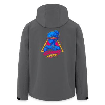 Gaming Lover Girl Retro - Recycelte Männer Softshell-Jacke von Stanley/Stella - Anthrazit - Hinten - AI Model Male 185 light (185cm)