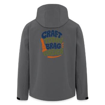 Craft Today Brag Forever - Recycelte Männer Softshell-Jacke von Stanley/Stella - Anthrazit - Hinten - AI Model Male 185 light (185cm)