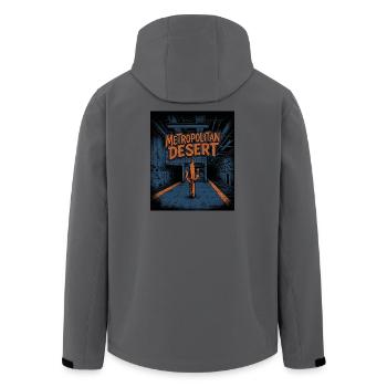 Großstadt Wüste - Recycelte Männer Softshell-Jacke von Stanley/Stella - Anthrazit - Hinten - AI Model Male 185 light (185cm)