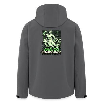 Renaissance analogique - Veste softshell homme en polyester recyclé Stanley/Stella - charbon - Dos - AI Model Male 185 light (185cm)