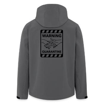 Warnung: Quarantäne - Recycelte Männer Softshell-Jacke von Stanley/Stella - Anthrazit - Hinten - AI Model Male 185 light (185cm)