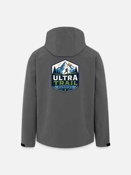 Ultra Trail Running - Veste softshell homme en polyester recyclé Stanley/Stella - charbon