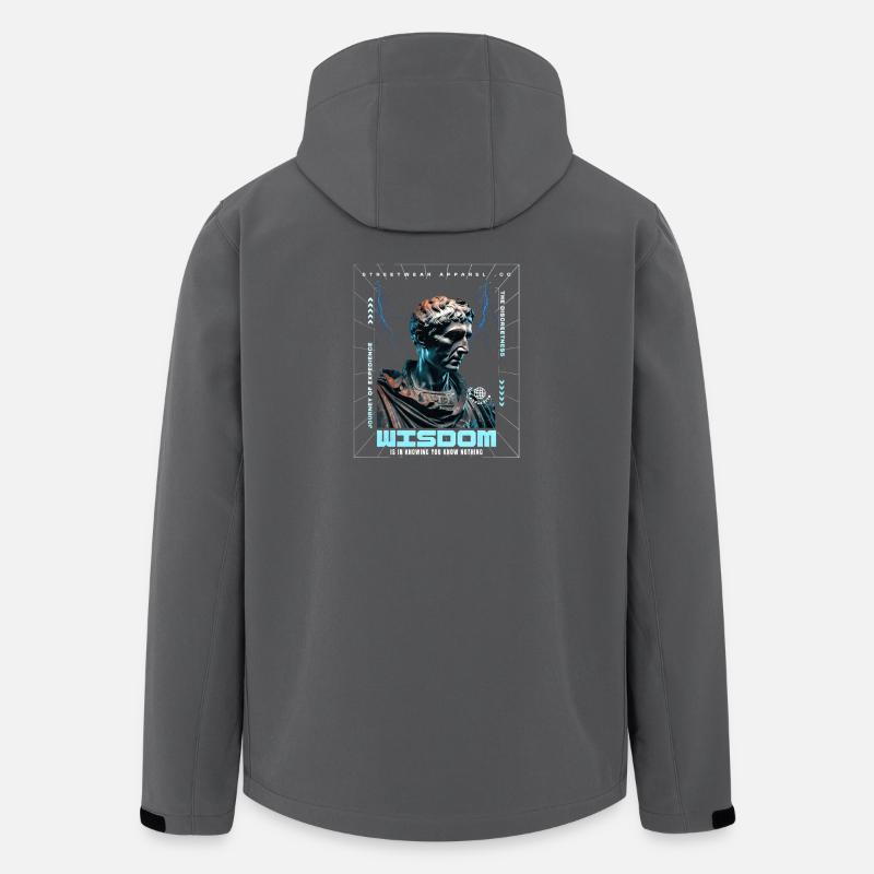 Wisdom Neon Bust Streetwear - Men’s Recycled Softshell Jacket by Stanley/Stella - anthracite