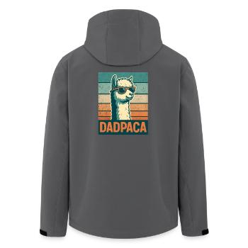 Retro Dadpaca Llama - Recycelte Männer Softshell-Jacke von Stanley/Stella - Anthrazit - Hinten - AI Model Male 185 light (185cm)