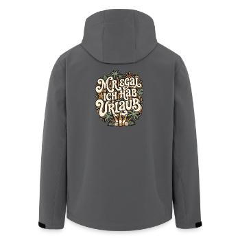 Mir Egal Ich Hab Urlaub - Recycelte Männer Softshell-Jacke von Stanley/Stella - Anthrazit - Hinten - AI Model Male 185 light (185cm)