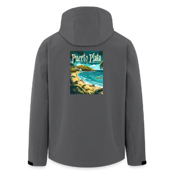 Puerto Plata Strandparadies Tropische Küste - Recycelte Männer Softshell-Jacke von Stanley/Stella - Anthrazit - Hinten - AI Model Male 185 light (185cm)