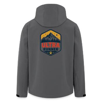 Ultra Runner - Men’s Recycled Softshell Jacket by Stanley/Stella - anthracite - Back - AI Model Male 185 light (185cm)