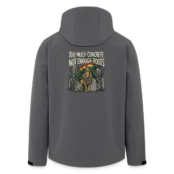 More Roots Lion - Recycelte Männer Softshell-Jacke von Stanley/Stella - Anthrazit - Hinten - AI Model Male 185 light (185cm)