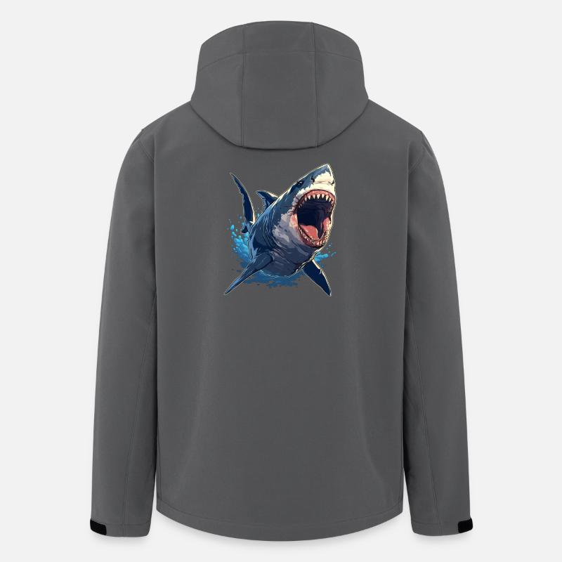 Requins Requin - Veste softshell homme en polyester recyclé Stanley/Stella - charbon