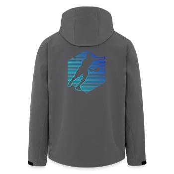 Pickleball sport design for pickleball athlete fans - Men’s Recycled Softshell Jacket by Stanley/Stella - anthracite - Back - AI Model Male 185 light (185cm)
