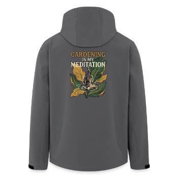 Meditation Gardening - Recycelte Männer Softshell-Jacke von Stanley/Stella - Anthrazit - Hinten - AI Model Male 185 light (185cm)