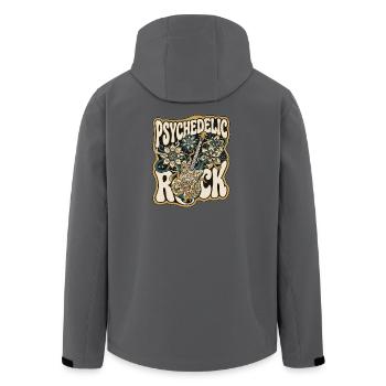 60er Psychedelic Retro - Recycelte Männer Softshell-Jacke von Stanley/Stella - Anthrazit - Hinten - AI Model Male 185 light (185cm)