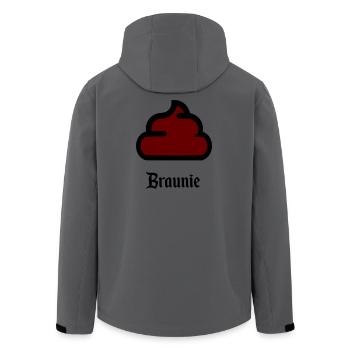 Braunie - Recycelte Männer Softshell-Jacke von Stanley/Stella - Anthrazit - Hinten - AI Model Male 185 light (185cm)