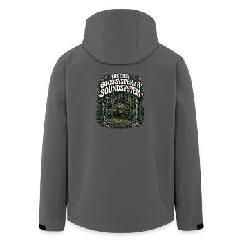 Soundsystem Is The Only Good - Recycelte Männer Softshell-Jacke von Stanley/Stella - Anthrazit - Hinten - AI Model Male 185 light (185cm)