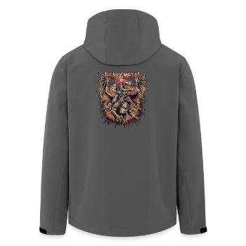 Heavy Metal 80s Dragon - Recycelte Männer Softshell-Jacke von Stanley/Stella - Anthrazit - Hinten - AI Model Male 185 light (185cm)
