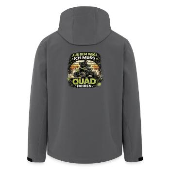  Aus Dem Weg Ich Muss Quad Fahren Retro Quadfahrer - Recycelte Männer Softshell-Jacke von Stanley/Stella - Anthrazit - Hinten - AI Model Male 185 light (185cm)