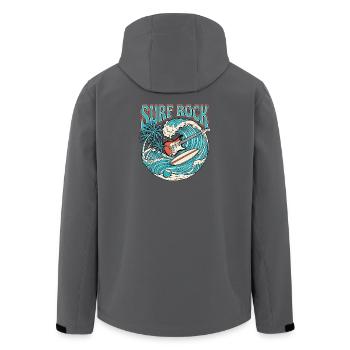 Jupe de surf rétro vintage - Veste softshell homme en polyester recyclé Stanley/Stella - charbon - Dos - AI Model Male 185 light (185cm)