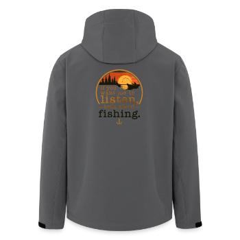 Angler Spruch Angeln Humor Fishing Geschenkidee - Recycelte Männer Softshell-Jacke von Stanley/Stella - Anthrazit - Hinten - AI Model Male 185 light (185cm)