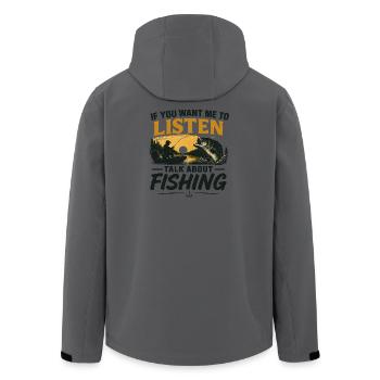 Angler Spruch Angeln Humor Fishing Geschenkidee - Recycelte Männer Softshell-Jacke von Stanley/Stella - Anthrazit - Hinten - AI Model Male 185 light (185cm)
