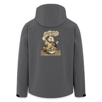 Not diagnosed, but something is wrong - Men’s Recycled Softshell Jacket by Stanley/Stella - anthracite - Back - AI Model Male 185 light (185cm)