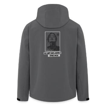 Das Leben wäre langweilig ohne mich - Recycelte Männer Softshell-Jacke von Stanley/Stella - Anthrazit - Hinten - AI Model Male 185 light (185cm)