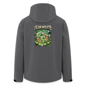 JGA Mojito Cocktail Barkeeper - Recycelte Männer Softshell-Jacke von Stanley/Stella - Anthrazit - Hinten - AI Model Male 185 light (185cm)