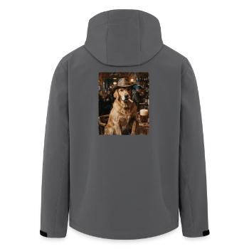 Cowboy Dog Zigarrenbar Golden Retriever - Recycelte Männer Softshell-Jacke von Stanley/Stella - Anthrazit - Hinten - AI Model Male 185 light (185cm)