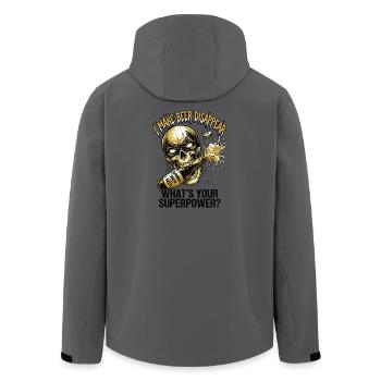 I'm Making Beer Disappear Craft Beer - Men’s Recycled Softshell Jacket by Stanley/Stella - anthracite - Back - AI Model Male 185 light (185cm)