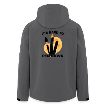 Cool Artist It´s Hard To Pen Down Painter Gift - Recycelte Männer Softshell-Jacke von Stanley/Stella - Anthrazit - Hinten - AI Model Male 185 light (185cm)