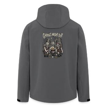 Halloween Rocker Zombie - Men’s Recycled Softshell Jacket by Stanley/Stella - anthracite - Back - AI Model Male 185 light (185cm)