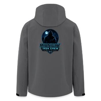 Midnight Iron Crew Gains After Dark Gym Training - Men’s Recycled Softshell Jacket by Stanley/Stella - anthracite - Back - AI Model Male 185 light (185cm)