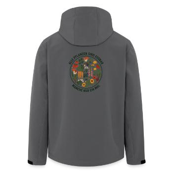 Alle Pflanzen sind essbar - Manche nur ein mal - Recycelte Männer Softshell-Jacke von Stanley/Stella - Anthrazit - Hinten - AI Model Male 185 light (185cm)