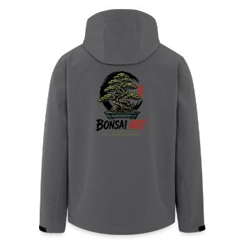 Japanische Bonsai-Baum Pflanze Bonsai-Art Bonsai - Recycelte Männer Softshell-Jacke von Stanley/Stella - Anthrazit - Hinten - AI Model Male 185 light (185cm)