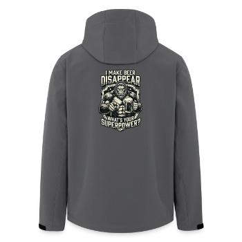 I'm Making Beer Disappear Craft Beer - Men’s Recycled Softshell Jacket by Stanley/Stella - anthracite - Back - AI Model Male 185 light (185cm)