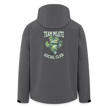 JGA Mojito Cocktail Barkeeper - Recycelte Männer Softshell-Jacke von Stanley/Stella - Anthrazit - Hinten - AI Model Male 185 light (185cm)
