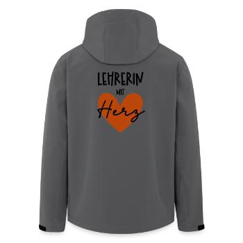 Lehrerin mit Herz - Recycelte Männer Softshell-Jacke von Stanley/Stella - Anthrazit - Hinten - AI Model Male 185 light (185cm)