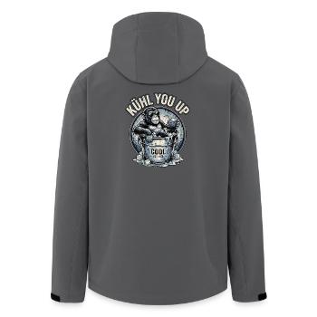 Singe cool sur la glace - Veste softshell homme en polyester recyclé Stanley/Stella - charbon - Dos - AI Model Male 185 light (185cm)