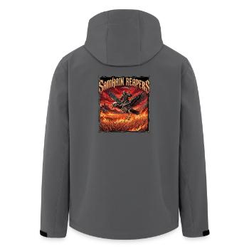 Heavy Metal Halloween - Men’s Recycled Softshell Jacket by Stanley/Stella - anthracite - Back - AI Model Male 185 light (185cm)