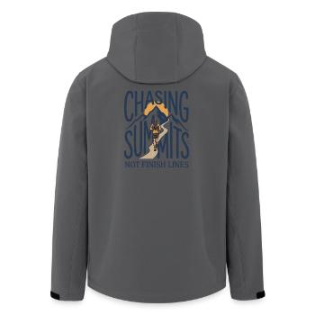 Trail Running - Courir après des sommes, pas des lignes d’arrivée - Veste softshell homme en polyester recyclé Stanley/Stella - charbon - Dos - AI Model Male 185 light (185cm)