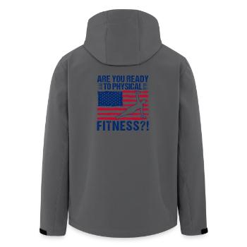 Fitness Fanatics Ready Physical Fitness - Veste softshell homme en polyester recyclé Stanley/Stella - charbon - Dos - AI Model Male 185 light (185cm)