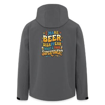 I'm Making Beer Disappear Craft Beer - Men’s Recycled Softshell Jacket by Stanley/Stella - anthracite - Back - AI Model Male 185 light (185cm)