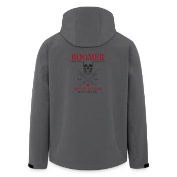 Boomer – Avant que tout cela ne soit numérique - Veste softshell homme en polyester recyclé Stanley/Stella - charbon - Dos - AI Model Male 185 light (185cm)