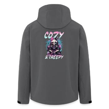 Pastel Goth Soft Goth Gaming Gamer - Men’s Recycled Softshell Jacket by Stanley/Stella - anthracite - Back - AI Model Male 185 light (185cm)
