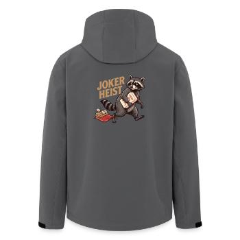 Mahjong Joker Heist Raccoon - Men’s Recycled Softshell Jacket by Stanley/Stella - anthracite - Back - AI Model Male 185 light (185cm)
