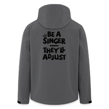 Sois chanteur. Ils s’adapteront. - Veste softshell homme en polyester recyclé Stanley/Stella - charbon - Dos - AI Model Male 185 light (185cm)