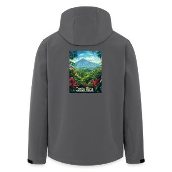 Costa Rica Tropische Landschaft Abenteuer - Recycelte Männer Softshell-Jacke von Stanley/Stella - Anthrazit - Hinten - AI Model Male 185 light (185cm)