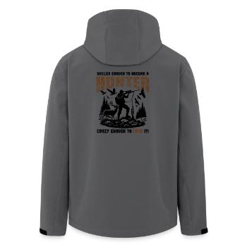 Stolzes Jägergeschenk - Recycelte Männer Softshell-Jacke von Stanley/Stella - Anthrazit - Hinten - AI Model Male 185 light (185cm)